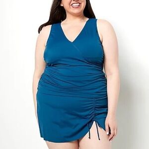 Ambernoon II by Dr. Erum Ilyas UPF50 Ruched Skirt Tankini Set